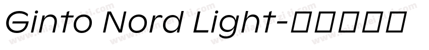 Ginto Nord Light字体转换